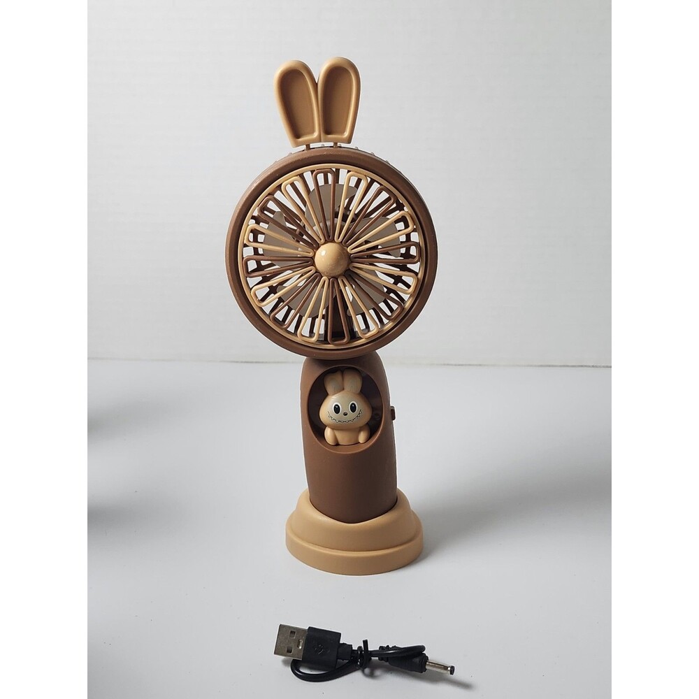 Mini Portable Fan USB Rechargeable Brown